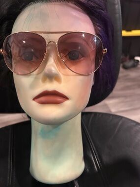 Jessica Simpson Aviator Sunglasses with Rose-Tinted Lenses - Women Accessories